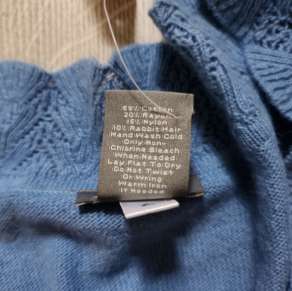 NWT Ann Taylor Blue Long Sleeve Sweater Size XL - Picture 6 of 7